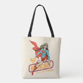 Invincie Supergirl Retro Grafisch Tote Bag (Achterkant)