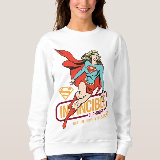 Invincie Supergirl Retro Grafisch Trui (Voorkant)