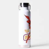 Invincie Supergirl Retro Grafisch Waterfles (Voorkant)