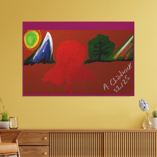 Invisible Girl Trapped in Another Universe Canvas Afdruk (Insitu (Woonkamer))