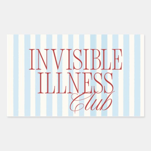 'Invisible Illness Club' Cute Spoonie Sticker (Voorkant)