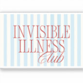 'Invisible Illness Club' Mooie Spoonie Sticker (Voorkant)