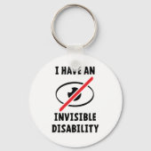 Invisible illness, disability. Onzichtbare ziekte. Sleutelhanger (Voorkant)