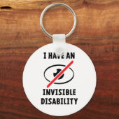 Invisible illness, disability. Onzichtbare ziekte. Sleutelhanger (Voorkant)