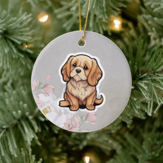 Invisible Leash Dog Memorial Art - Hij is er nog s Keramisch Ornament (Boom)