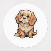 Invisible Leash Dog Memorial Art - Hij is er nog s Labels (Design 1)