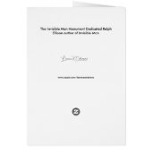 INVISIBLE MAN  NOTECARD (Achterkant)