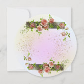 Invitación 20 cumpleaños con rosas perso kaart (Achterkant)