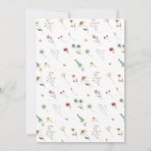 Invitación a Baby Shower con flores silvestres Kaart (Achterkant)