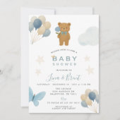 Invitación a Baby Shower de Teddy Bear Kaart (Voorkant)