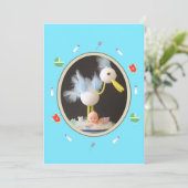 Invitacion a Baby Shower Kaart (Staand voorkant)