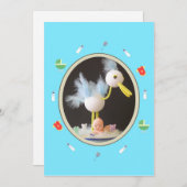 Invitacion a Baby Shower Kaart (Voorkant / Achterkant)