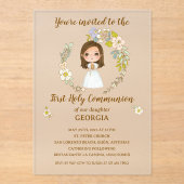 Invitación acrílico GEORGIA Primera Comunión Acryl Uitnodigingen (Voorkant)