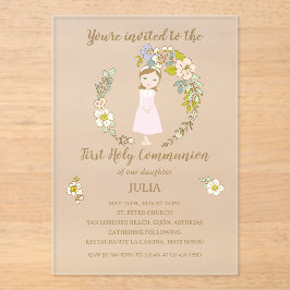 Invitación acrílico JULIA Primera Comunión Acryl Uitnodigingen