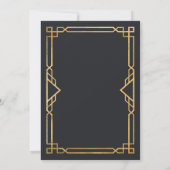 Invitación Art Deco Wedding Invitation 2 Kaart (Achterkant)