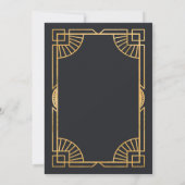 Invitación Art Deco Wedding Invitation Kaart (Achterkant)