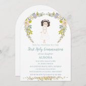 Invitación AURORA Primera Comunión Kaart (Voorkant / Achterkant)