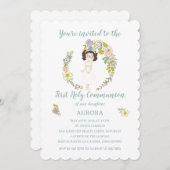 Invitación AURORA Primera Comunión Kaart (Voorkant / Achterkant)