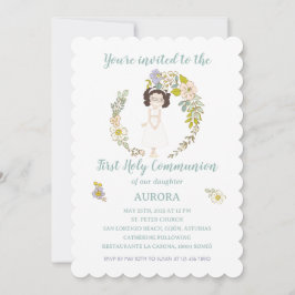 Invitación AURORA Primera Comunión Kaart