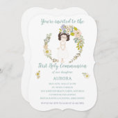 Invitación AURORA Primera Comunión Kaart (Voorkant / Achterkant)