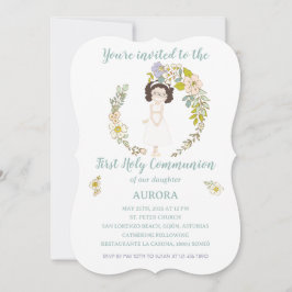 Invitación AURORA Primera Comunión Kaart