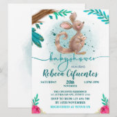 Invitación Baby Shower Canguro Kaart (Voorkant / Achterkant)