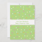 Invitación Baby Shower - Fondo Verde Kaart (Achterkant)