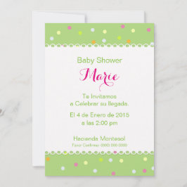 Invitación Baby Shower - Fondo Verde Kaart