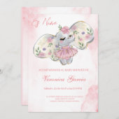 Invitacion baby shower para niña kaart (Voorkant / Achterkant)