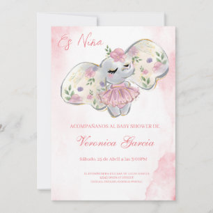 Invitacion baby shower para niña kaart