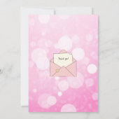 Invitación Baby Shower Rosa de niña Save The Date (Achterkant)