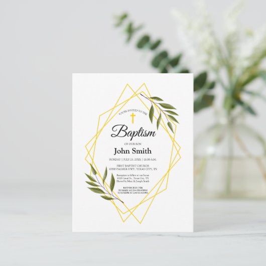 Invitación Bautizo Briefkaart (Staand voorkant)