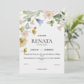 Invitación Bautizo Feestdagenkaart (Staand voorkant)