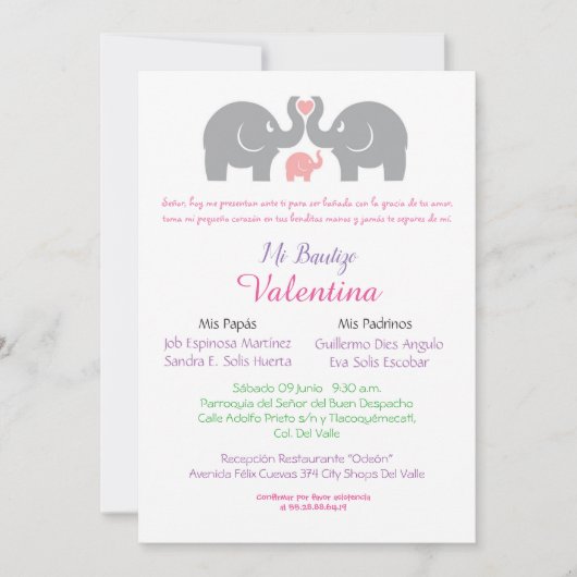 invitacion bautizo kaart (Voorkant)