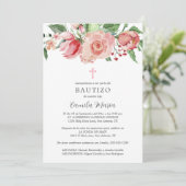 Invitación Bautizo Niña Spaans handvest voor meisj Kaart (Staand voorkant)