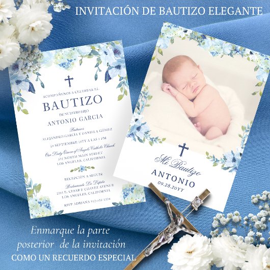 Invitación Bautizo para Niños Spaanse doop Kaart