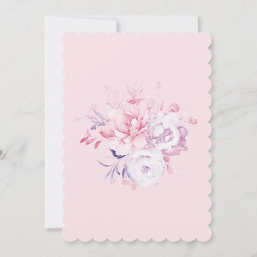 Invitación Bautizo y Primer Cumpleaños Niña Kaart (Achterkant)