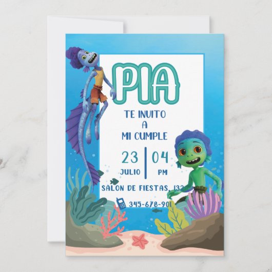 Invitación Birthday invitation Kaart (Voorkant)