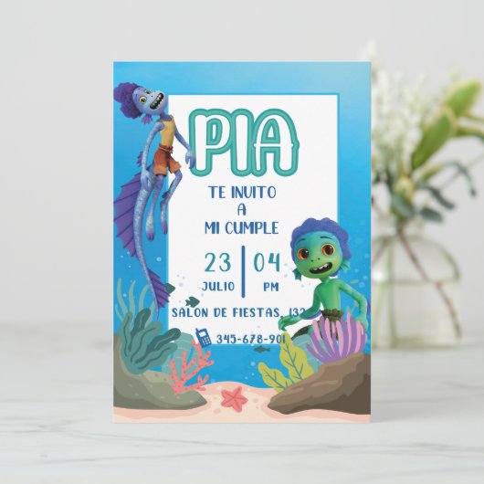 Invitación Birthday invitation Kaart (Staand voorkant)