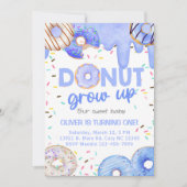 Invitación Blue donuts donut grow up boy invitatio Kaart (Voorkant)