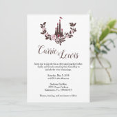Invitación Boda Colección Castillo Cuento de Hadas Kaart (Staand voorkant)