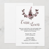 Invitación Boda Colección Castillo Cuento de Hadas Kaart (Voorkant / Achterkant)