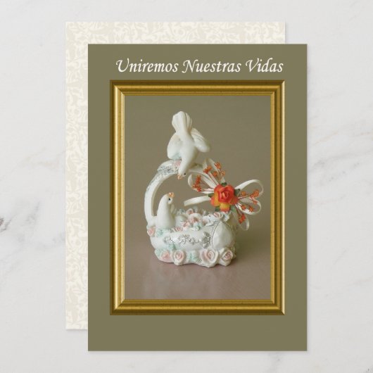 invitacion boda espanol kaart (Voorkant / Achterkant)