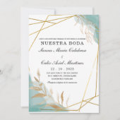 Invitación boda marsala en español-uitnodiging kaart (Voorkant)