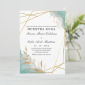 Invitación boda marsala en español-uitnodiging kaart (Staand voorkant)