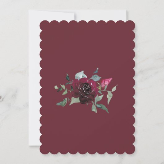 Invitación boda marsala en español-uitnodiging kaart (Achterkant)