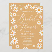 Invitación Boho Daisies Bridal Shower party Kaart (Voorkant / Achterkant)