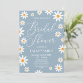 Invitación Boho Daisies Bridal Shower party Kaart (Staand voorkant)