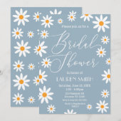 Invitación Boho Daisies Bridal Shower party Kaart (Voorkant / Achterkant)