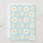 Invitación Boho Daisies Wildflower Birthday party  Kaart (Achterkant)